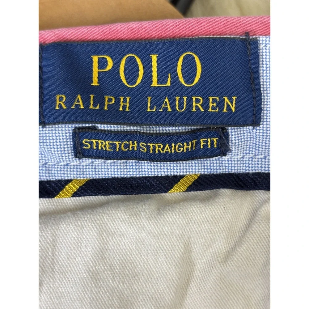 Polo Ralph Lauren The Polo Chino Pants Mens 32x30 Salmon Pink Stretch Straight‎